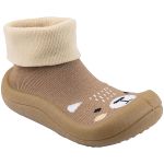 Meia c/ Sola para bebê Urso Caramelo - Keto Baby