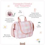 Frasqueira Térmica para bebê Emy Margaridas - Masterbag