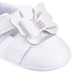 Sapatilha para bebê Laço Borboleta Branco - Keto Baby