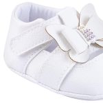 Sapatilha para bebê Laço Borboleta Branco - Keto Baby