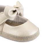Sapatilha para bebê Lacinho Dourado - Keto Baby