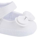 Sapatilha para bebê Laço Duplo Branco - Keto Baby