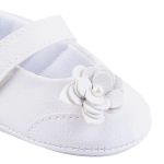 Sapatilha para bebê Flor Branca - Keto Baby
