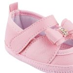 Sapatilha para bebê Lacinho Strass Rosa - Keto Baby