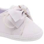 Tênis para bebê Cano Alto Laço Branco - Keto Baby