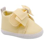 Tênis para bebê Cano Alto Laço Amarelo - Keto Baby