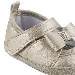 Sapatilha para bebê Lacinho Strass Dourado - Keto Baby