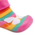 Meia c/ Sola para bebê Borboleta Colors Pink - Keto Baby