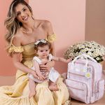 Mala com rodinhas + Mochila Urban Margaridas - Masterbag