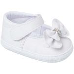 Sapatilha para bebê Laço Duplo Strass Branca - Keto Baby