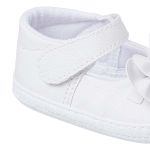 Sapatilha para bebê Laço Duplo Strass Branca - Keto Baby