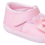 Sapatilha para bebê Laço Duplo Strass Rosa - Keto Baby
