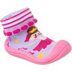 Meia c/ Sola para bebê Bailarina Rosa - Keto Baby