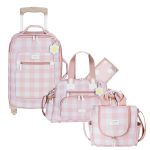 Mala com rodinhas + Bolsa Everyday + Frasqueira Térmica Emy Margaridas - Masterbag