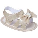 Sandália para bebê Laço Pérola Dourado - Keto Baby