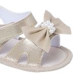 Sandália para bebê Laço Pérola Dourado - Keto Baby