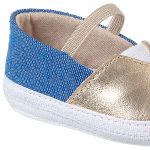 Sapatilha para bebê em jeans Dourado - Keto Baby