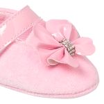 Sapatilha para bebê em Laço Rosa - Keto Baby