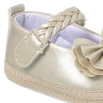 Sapatilha Boneca para bebê Laço Dourado - Keto Baby