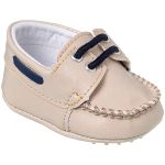 Mocassim para bebê Cadarço Bege - Keto Baby