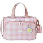 Mala com rodinhas + Bolsa Anne + Frasqueira Emy + Porta Carteira de Vacinação Margaridas - Masterbag
