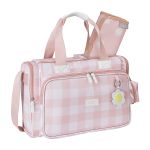 Mala com rodinhas + Bolsa Anne + Frasqueira Emy + Porta Carteira de Vacinação Margaridas - Masterbag