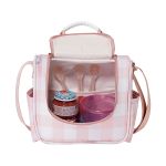 Mala com rodinhas + Bolsa Anne + Frasqueira Emy + Porta Carteira de Vacinação Margaridas - Masterbag
