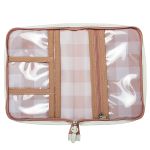 Mala com rodinhas + Bolsa Anne + Frasqueira Emy + Porta Carteira de Vacinação Margaridas - Masterbag