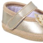 Sapatilha para bebê Laço Dourado - Keto Baby