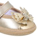 Sapatilha para bebê Laço Dourado - Keto Baby