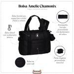 Bolsa para bebê Amelie Chamonix Preto - Masterbag