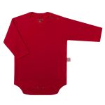 Body longo para bebê em suedine Vermelho - Tilly Baby