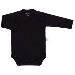 Body longo para bebe em suedine Preto - Tilly Baby