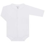 Body longo aberto para bebê em suedine Branco - Tilly Baby