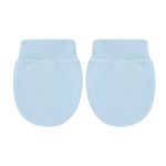 Kit Touca e Luva para bebe em suedine Azul - Tilly Baby