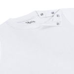 Body curto para bebê em suedine Branco - Tilly Baby