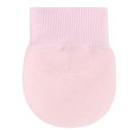 Kit 2 Pares de luvas em plush Rosa/Branca - Tilly Baby