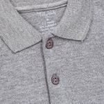 Body Polo curto para bebe em suedine Mescla - Tilly Baby