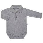 Body Polo longo para bebe em suedine Mescla - Tilly Baby