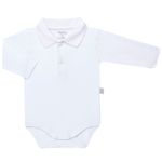 Body Polo longo para bebe em suedine Branco - Tilly Baby