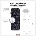 Capa protetora para carrinho de bebê Chamonix Preto - Masterbag