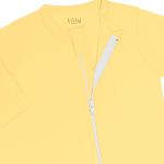 Macacão longo c/ zíper para bebê em suedine Amarelo - Tilly Baby