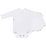 Body Envelope longo em suedine Branco - Tilly Baby
