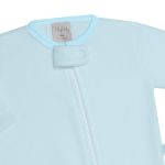 Macacão longo c/ zíper para bebê em soft Azul - Tilly Baby