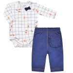 Body longo c/ Calça para bebê em suedine Joaninha - Tilly Baby