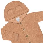 Casaco c/ capuz para bebê em peluciado Ursos Marrom - Tilly Baby