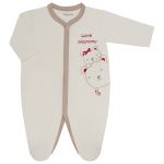 Macacão longo para bebê em suedine Love Mommy - Tilly Baby