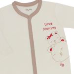 Macacão longo para bebê em suedine Love Mommy - Tilly Baby