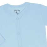 Body longo aberto para bebê em suedine Azul - Tilly Baby