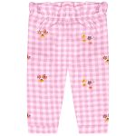 Body longo c/ Calça (mijão) para bebê em suedine Xadrez Rosa - Tilly Baby
